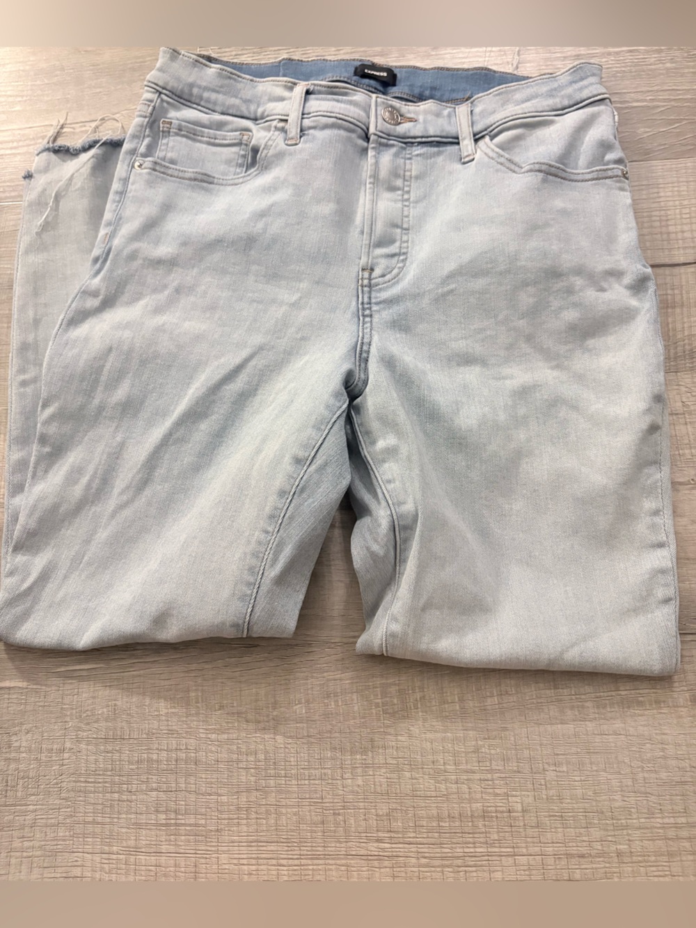 Express mid rise cropped skinny jeans hyper stretch